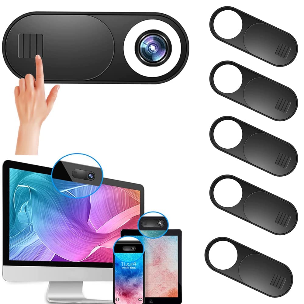 Webcam Cover Slide, Ultra Thin Round Hole Laptop Camera Cover Slide Blocker for Computer MacBook Pro iMac PC Tablet Notebook Surface Pro Echo Show