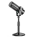FIFINE AmpliTank TANK6S Vocal-Dynamic-Microphone, XLR-USB-Podcast-Microphone with Desktop Stand, Mute Button, Volume Knob, Studio Metal Built