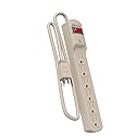 Stanley Surge Protector Power Strip 6 Outlets 800 Joules 3 Ft 14/3 AWG Cable 125V/15A 1875W Circuit Breaker Surge Indicator Light Mountable Beige