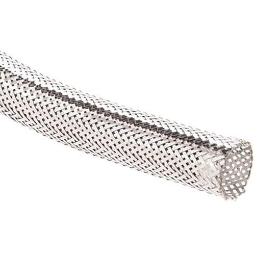 Electriduct 1/2" Chrome XC Metallic Expandable Braided Sleeving Flexible Wire Mesh Cable Sleeve - 80 Feet