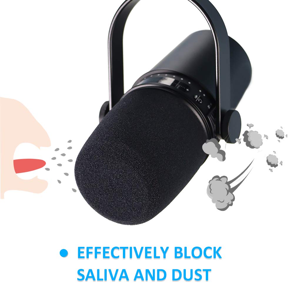 SUNMON MV7 Boom Arm Mic Stand with Pop Filter, Adjustable Suspension Boom Scissor Arm Stand with Pop Filter Compatible with MV7, MV7X adn SM7B