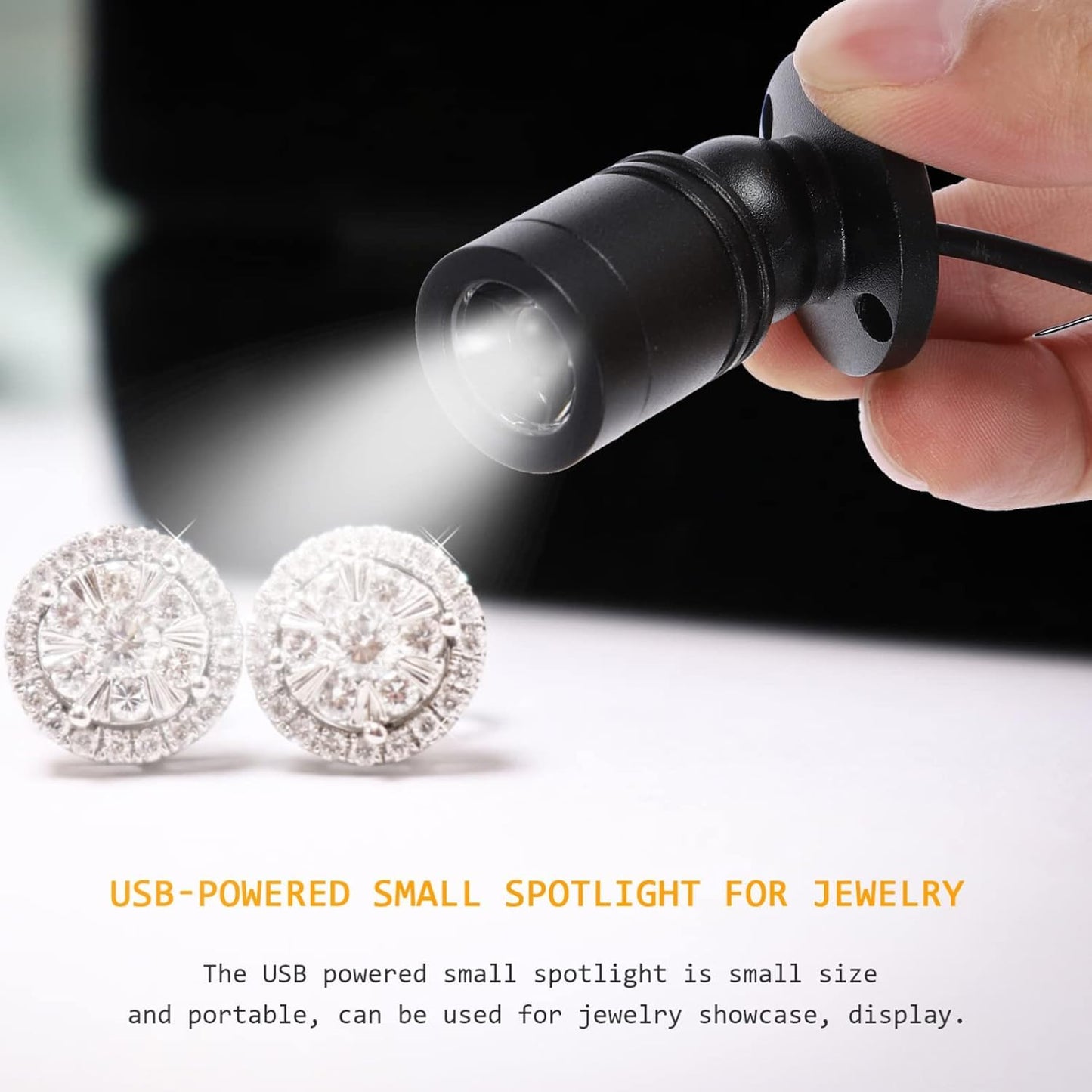 L&M LUJOMTL Small Spotlight, Display Cabinet LED Spotlight Indoor USB Powered(Warm White 3000K)