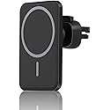 LXQTAO 15W Wireless Car Phone Holder - New Edition Fast Charging Mobile Stand with Type-C Interface for 12/13/14 Series - Robust Magnetic Charging