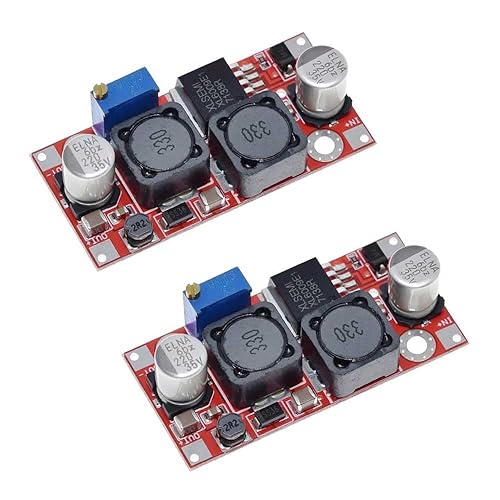 Rakstore 2pcs Boost Buck DC-DC Adjustable Step Up Down Converter XL6009 Power Supply Module 20W 5-32V to 1.2-35V High Performance Low Ripple