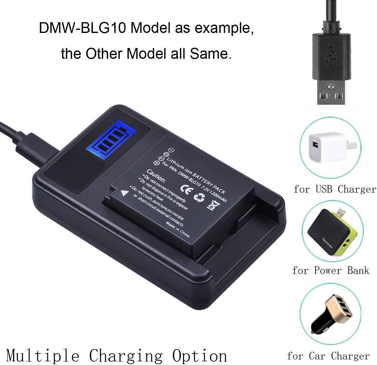 LCD USB Battery Charger for Sony NP-FT1 InfoLITHIUM Type T and Cyber-Shot DSC-L1, DSC-M1, DSC-M2, DSC-T1, DSC-T3, DSC-T5, DSC-T9, DSC-T10, DSC-T11
