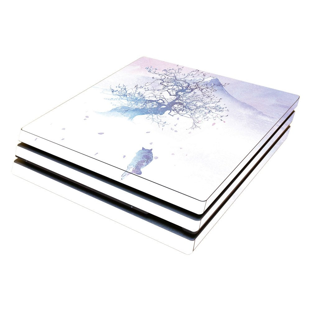 MightySkins Skin Compatible with Sony PS4 Pro Console - Long Way to Fuji | Protective, Durable, and Unique Vinyl Decal wrap Cover | Easy to Apply