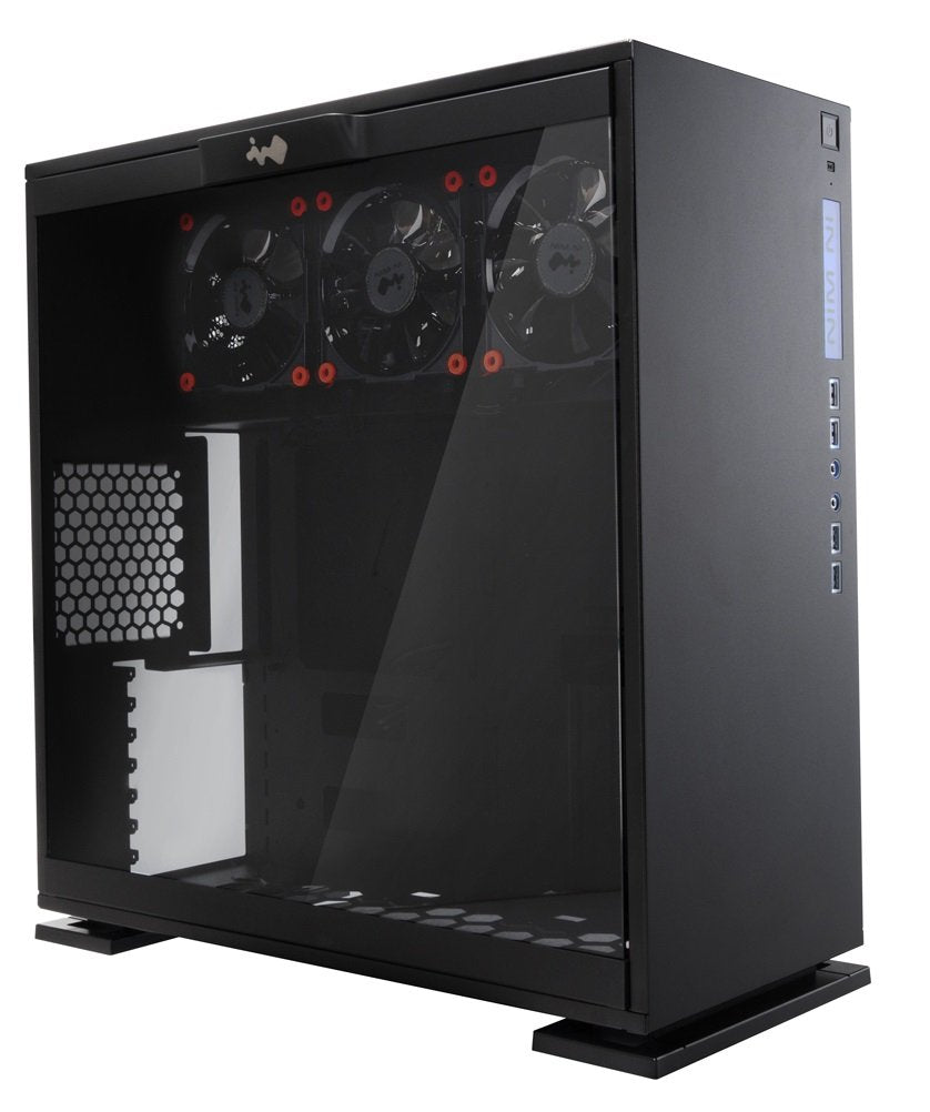 IN WIN 303 Black Mid Tower ATX Computer Case with Aurora RGB Fan Kit (3 Fans, 2 LED Strips, Remote Control)