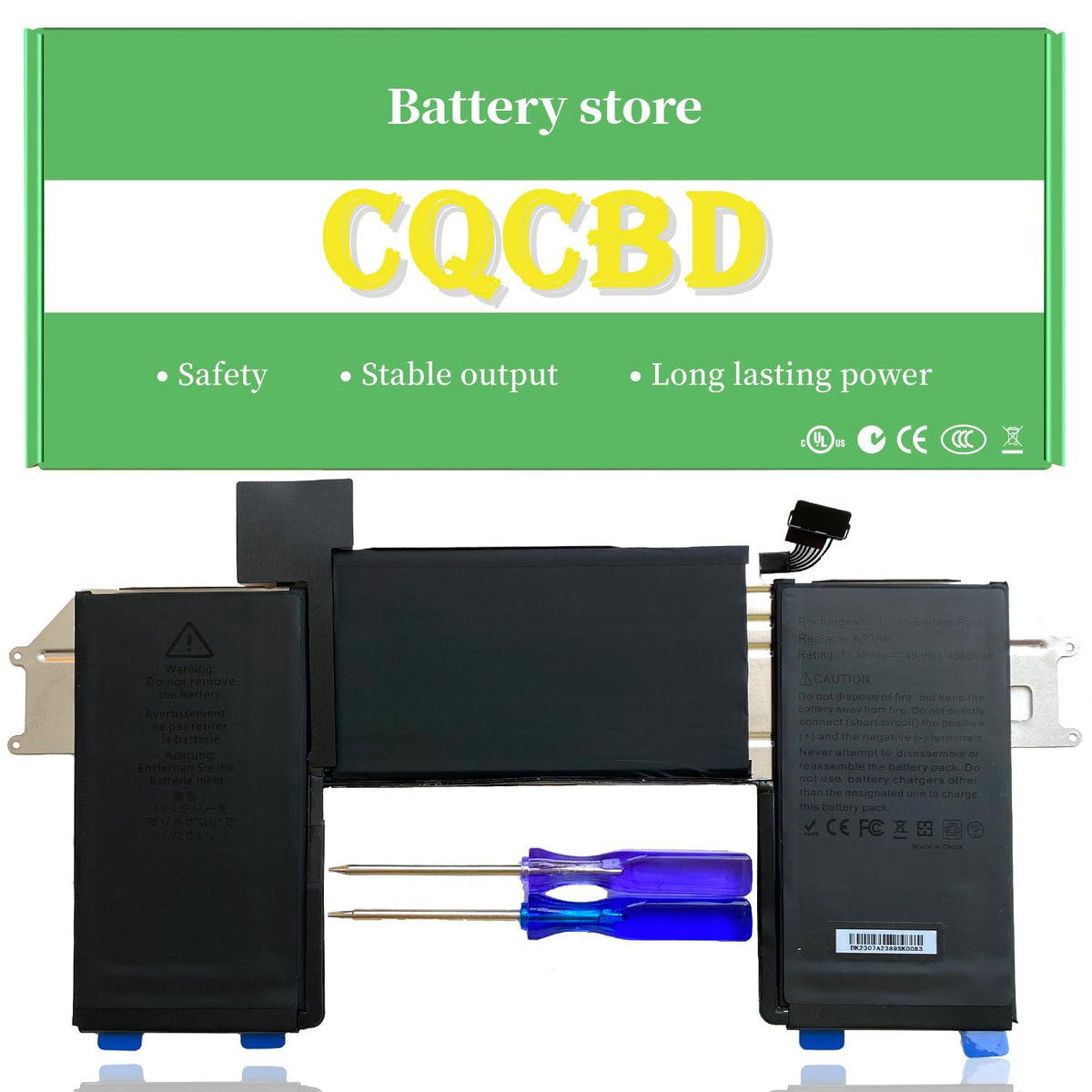 CQCBD A2389 A2337 Laptop attery for Apple MacBook Air 13-Inch A2337 M1 2020 EMC 3598