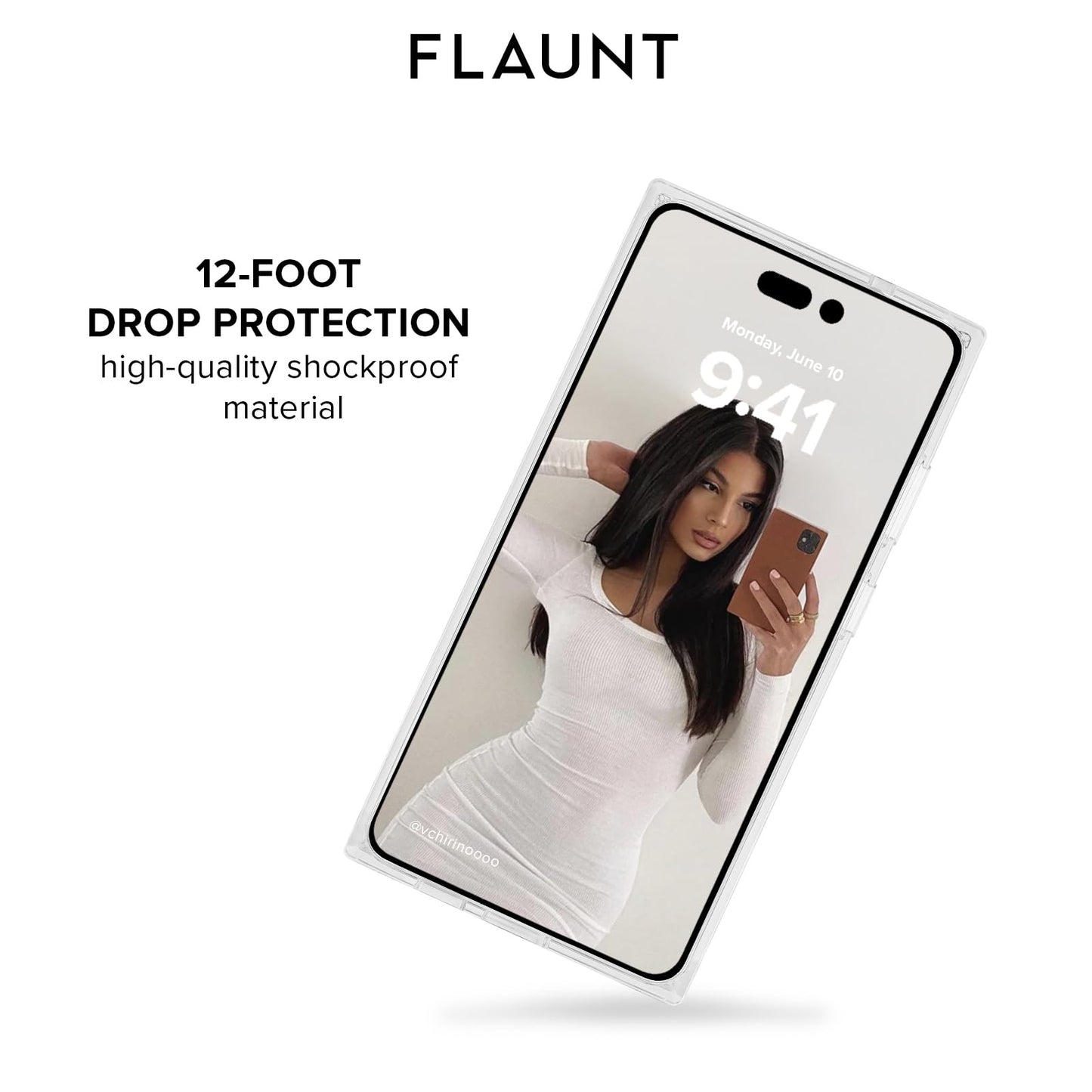Flaunt Official Square iPhone 16 Pro Case - Tortoise Shell