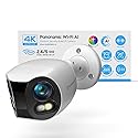 Amcrest Dual-Lens 4K (8MP) Outdoor Security WiFi Camera, 2 x 4MP Lenses WiFi AI Bullet IP Camera, Dual-Band 2.4Ghz & 5Ghz, Face Detection, Panoramic