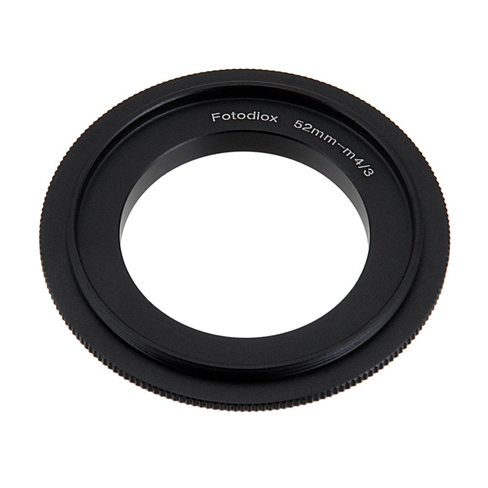 Fotodiox 52mm Filter Thread Macro Reverse Mount Adapter Ring for Micro Four Thirds Cameras