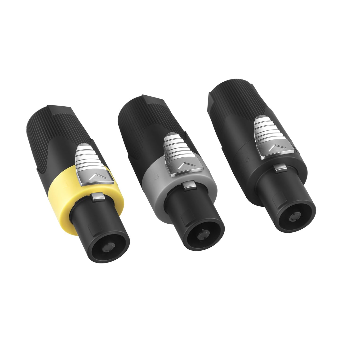 Rannsgeer 4-Pole Speakon Male Connector with Twist Lock - Professional Audio Cable Connector (Black)