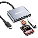 HICOBER 3-in-1 USB-C SD Card Reader, Supports 2TB SD/TF Cards with USB 2.0 Port, Compatible for Android Phones, Tablets, Laptops & iPhone 15,16,17