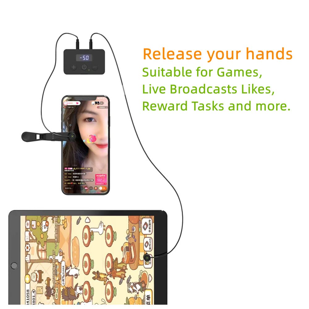 Pankia Box Mute Auto Clicker Screen Device Automatic Tapper Simulated Finger Continuous Auto Clicking Device for Games, Live Broadcasts Likes, Reward