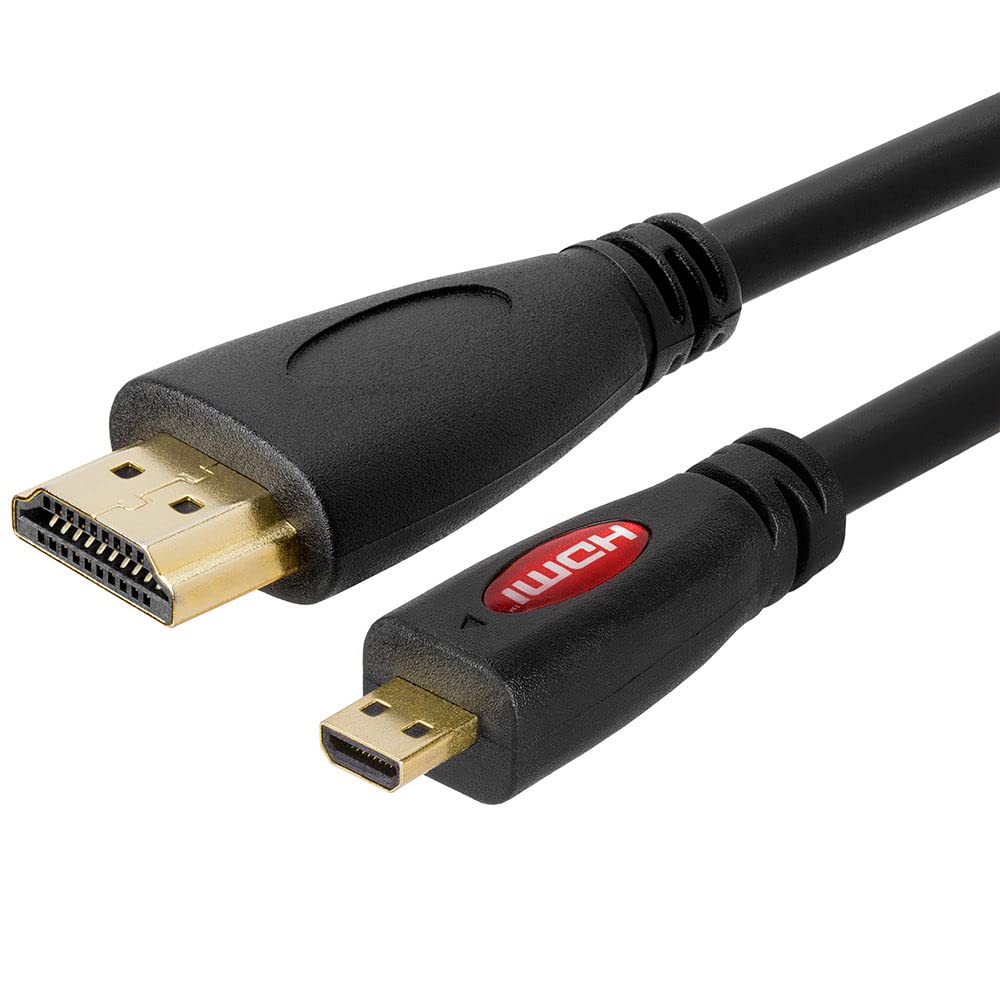 Cmple - Micro HDMI to HDMI Cable 3ft, Micro HDMI Cable Male to Male 4k Camera HDMI Cables for Capture Card, Video Camera, Action Camera, Pocket Camera