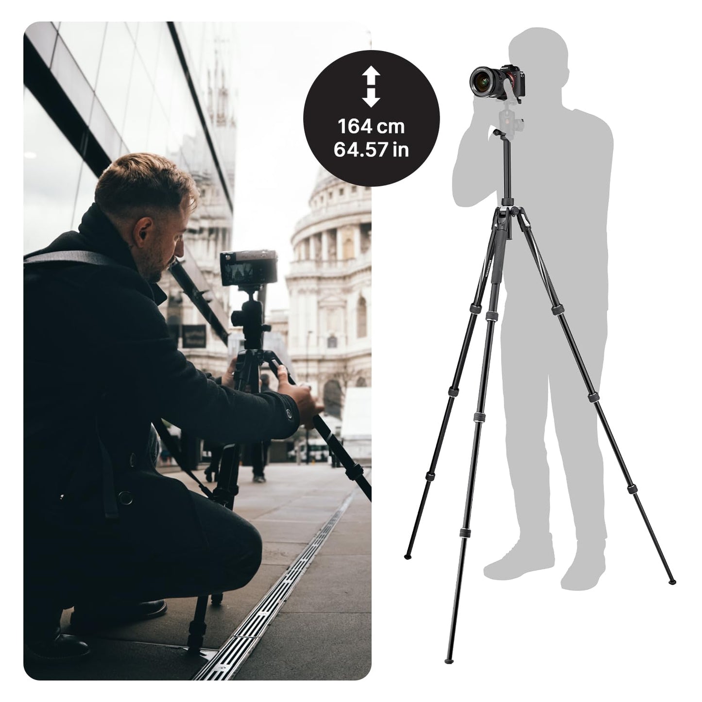 Manfrotto Befree Advanced GT PRO Travel Tripod, Twist Lock with Ball Head for Canon, Nikon, Sony, DSLR, CSC, Mirrorless, Up to 12 kg, Lightweight