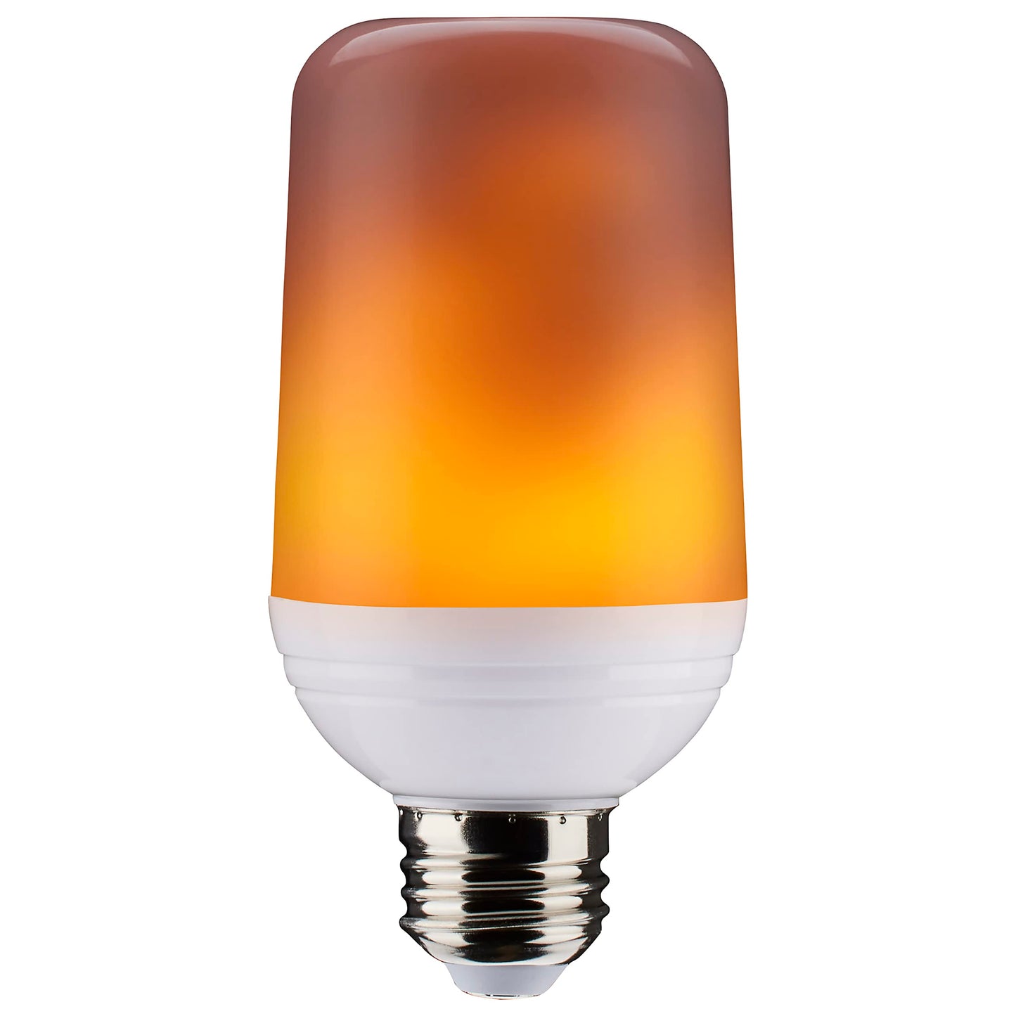 Satco S29806 Indoor/Outdoor LED Flame Effect Light Bulb, T19 Shape, White