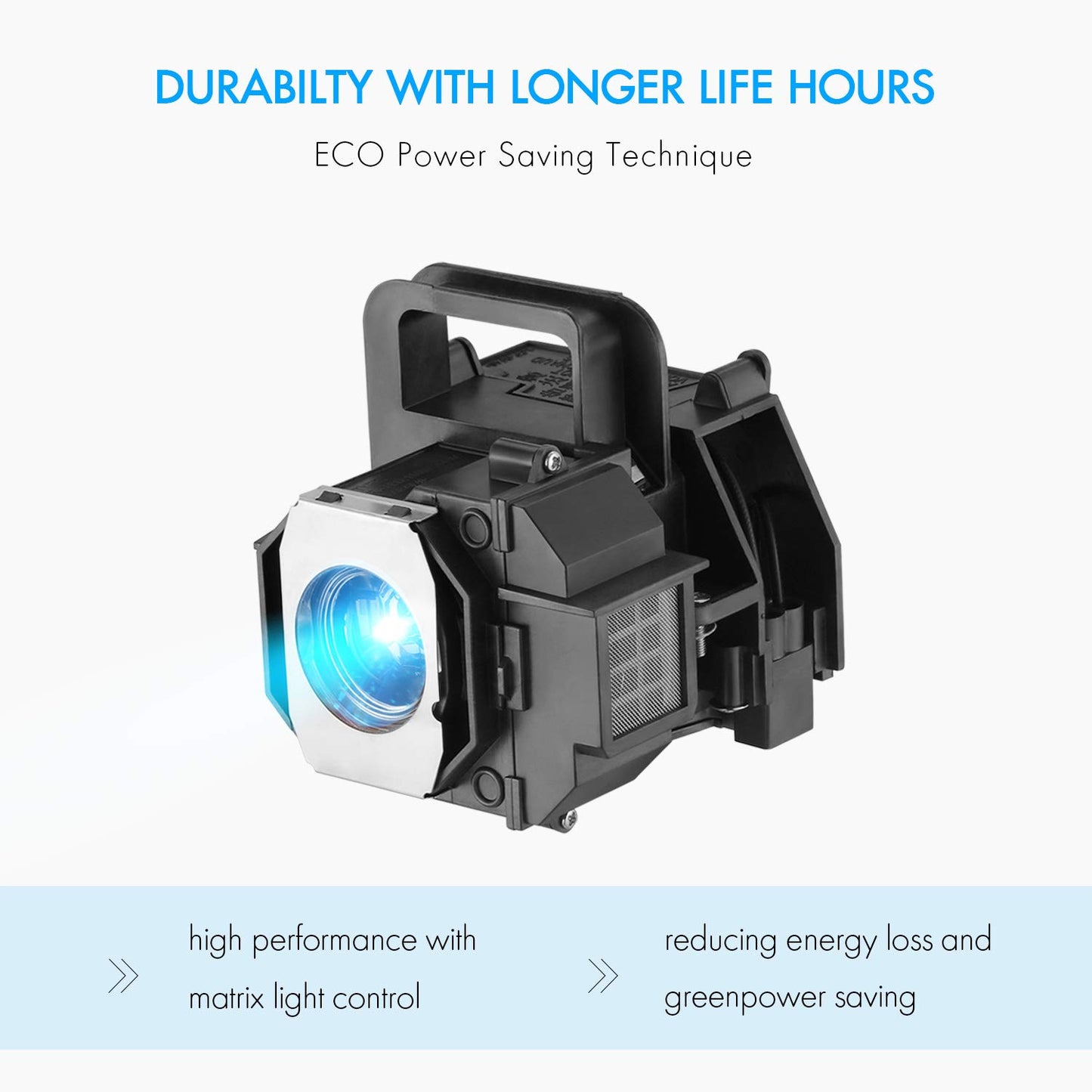 AWO V13H010L49 Replacement Lamp Bulb with Housing for EPSON ELPLP49 Home Cinema 6100 6500UB 8100 8350 8500UB 8700UB; PowerLite Pro Cinema 7100 7500UB