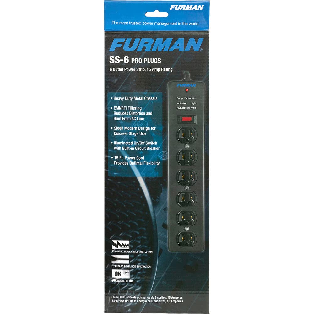 Furman Pro Plug 6-Outlet Power Strip with Surge Protection (Pair)