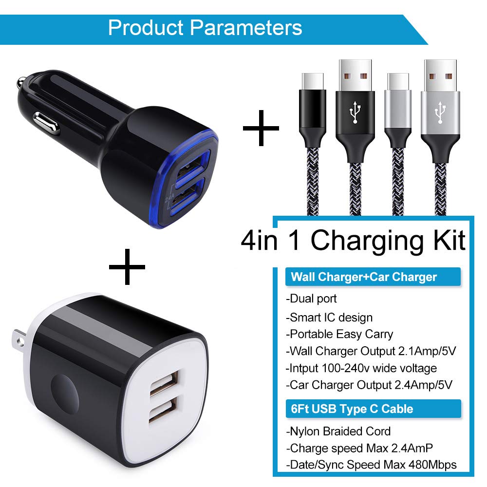 Type C Charger for LG G8 G9 G7 V60 V50 V40 V35 V30 ThinQ Stylo 6 5 4, Samsung Galaxy S25 S24 S23 S22 S21 S20 Ultra A16 5G A15 A14 A35 A55 A54