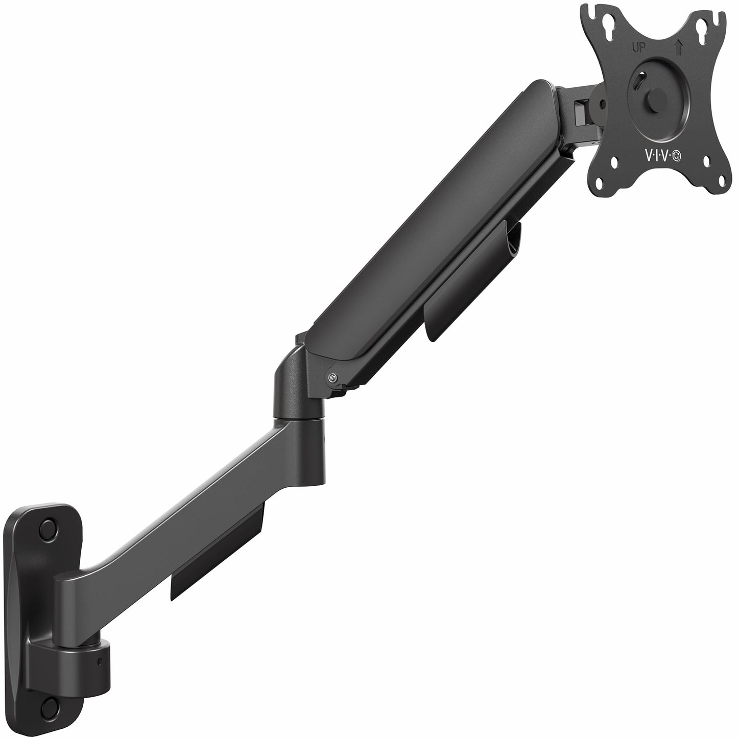 VIVO Single Monitor Counterbalance Wall Mount for 32 inch Screens up to 19.8 lbs, Full Motion, Max VESA 100x100, Black, MOUNT-V001G