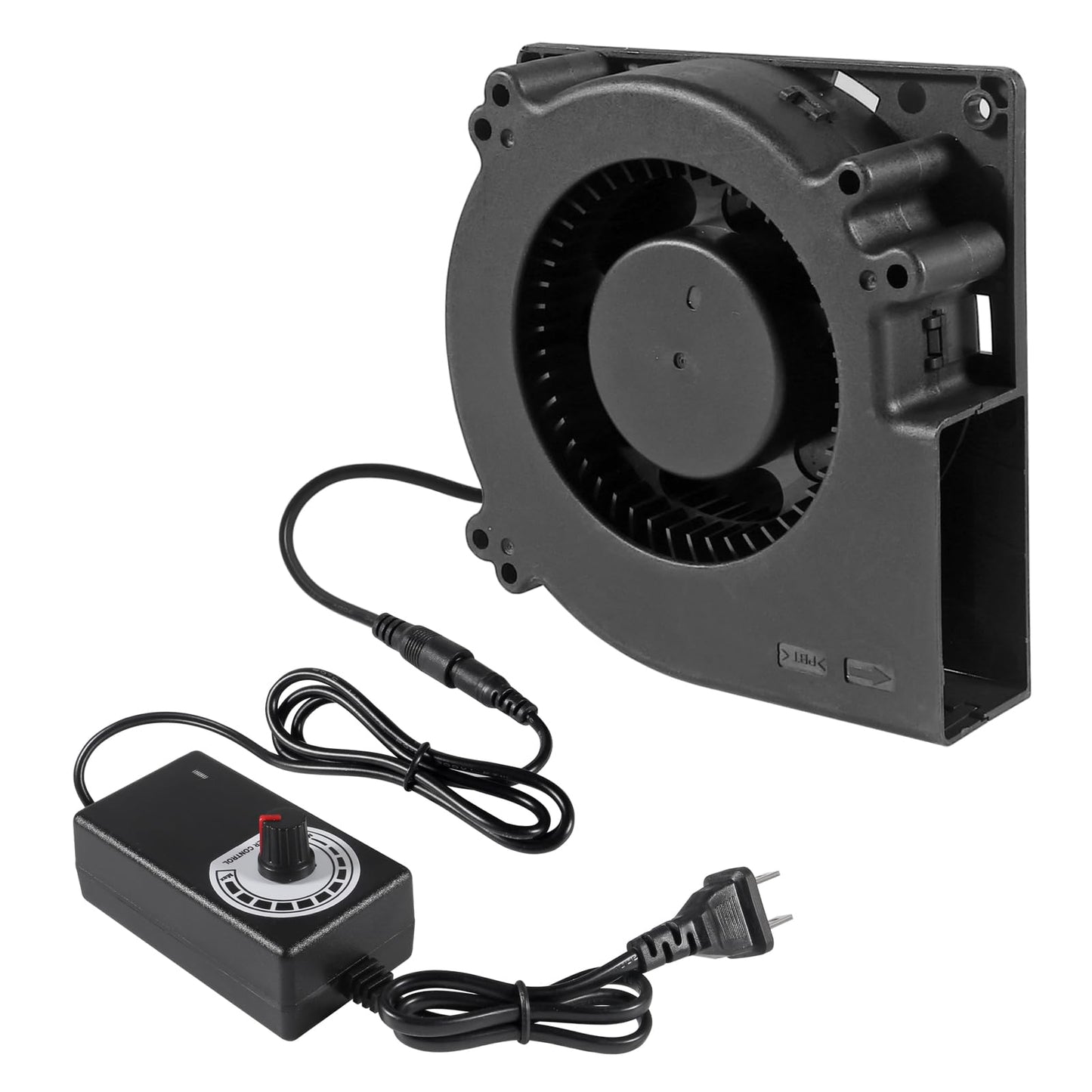 UMLIFE 1 Set PC Fans 120mm (120mm x 32mm) with Variable Speed Controller 3V to 12V, Axial Computer Fan with AC Plug 110V 120V 220V, Vent Fan for PC