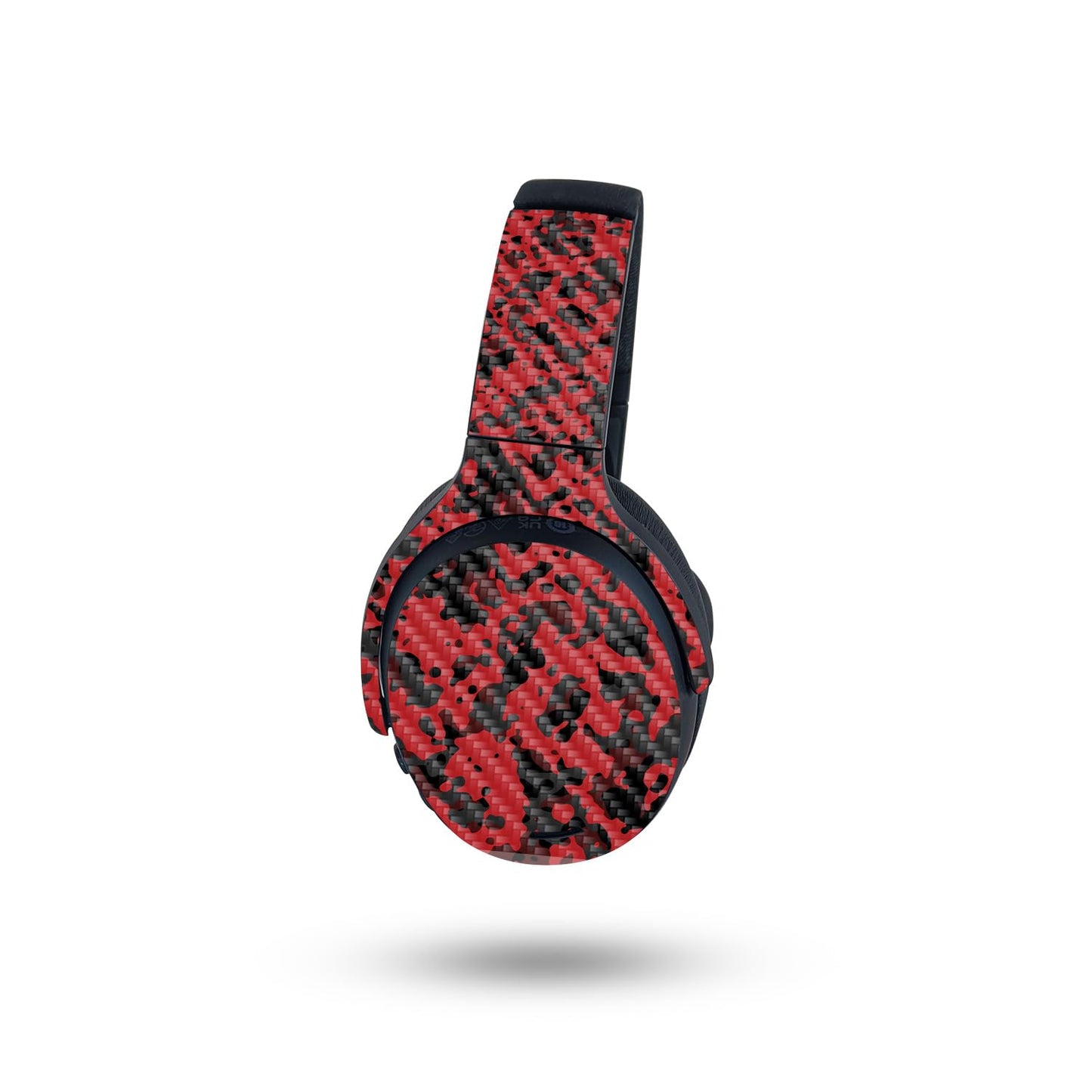 MightySkins Carbon Fiber Skin Compatible with Skullcandy Crusher ANC 2 - Red Modern Camo | Protective, Durable Textured Carbon Fiber Finish | Easy…