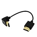 PNGKNYOCN 15CM HDMI Male to Male Short Cable, 270 Degree Upward Angle High Speed HDMI 2.0 Adapter Connector Cable Support 4k@60HZ, for Raspberry Pi