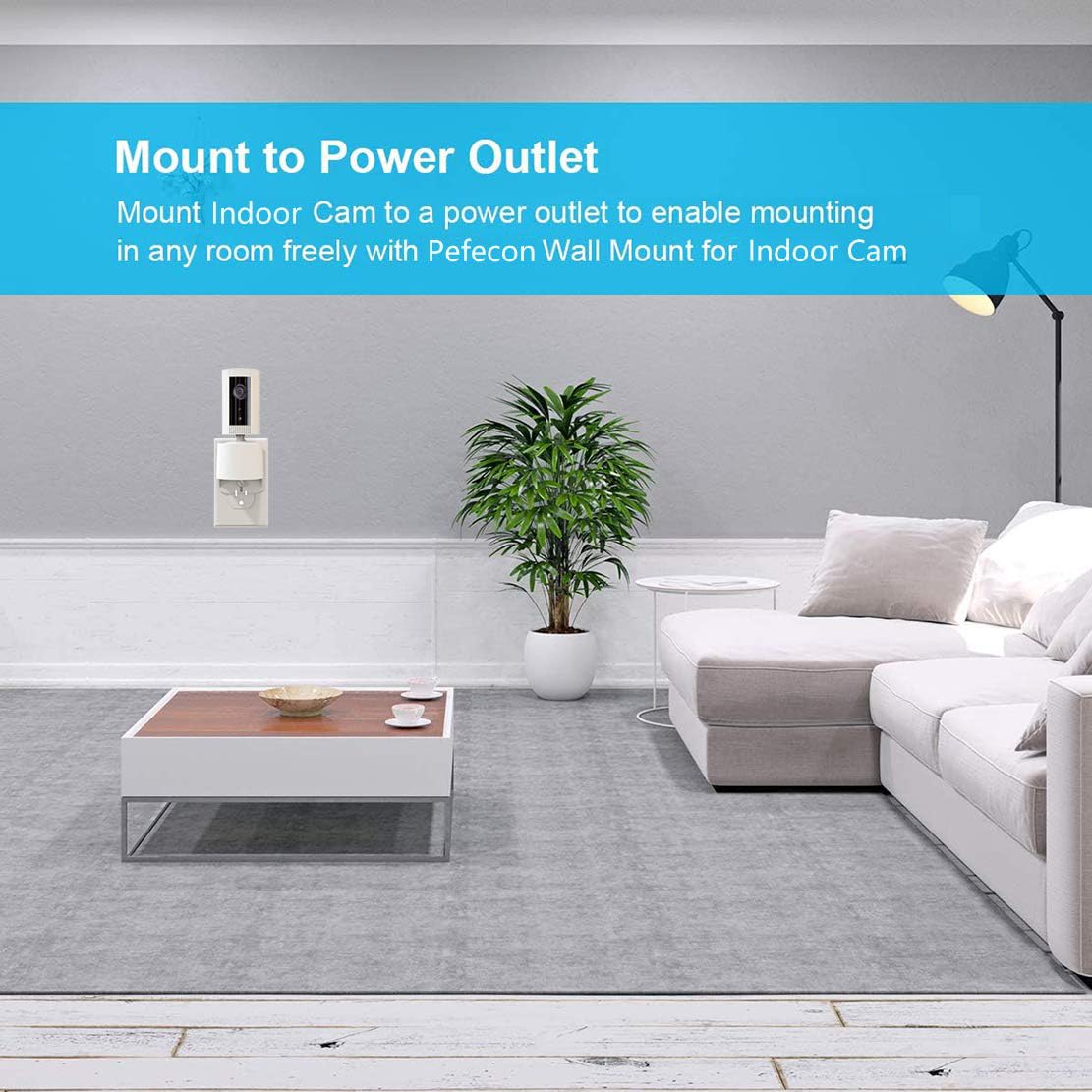 Outlet Mount for Camera,1 Pack Plug-in Wall Stand, 360 Degree Swivel and Space Saving (Camera are Not Included)