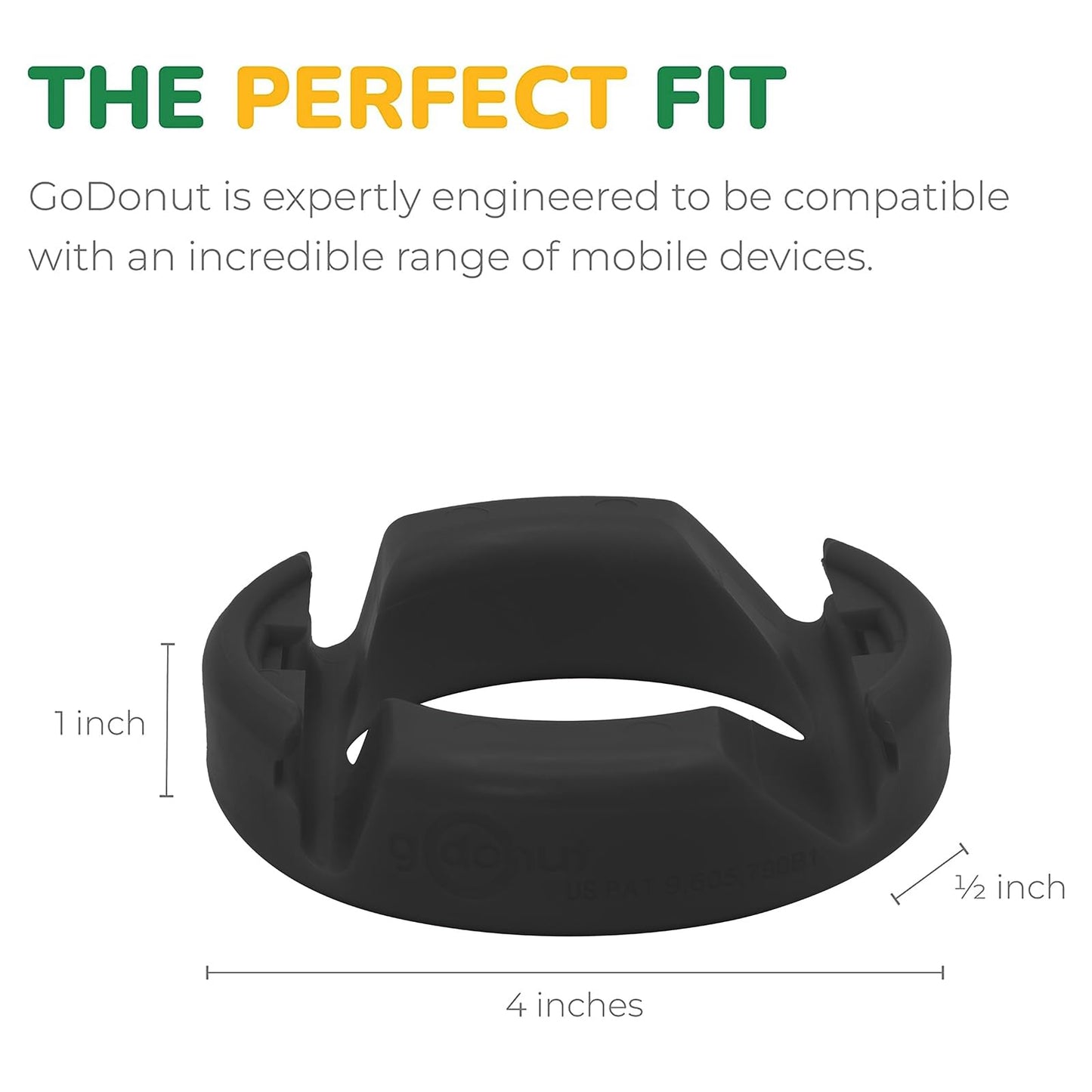 GoDonut Original - Smartphone and Tablet Stand - Compatible with Devices UP to 0.5" Thick Including Protective Cases - for use at Work, at Home