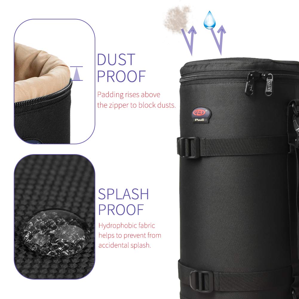 BPAULL Lens Pouch For DSLR Camera Lens Fits for Canon, Nikon, Pentax, Sony, Olympus, Panasonic, and other Lens
