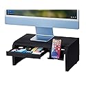 Bostitch Konnect Adjustable Monitor Riser with Drawer & Cell Phone Holder, Laptop Stand for Desk, 4 Height Levels, Cable Management & Rubber Feet