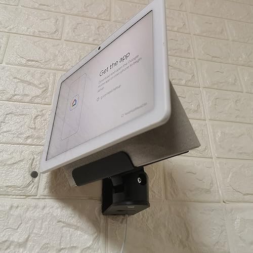 ATOPCAENRT Wall Mount for Google Nest Hub Max, Wall Mount Bracket, Space-Saving Design for Home, Office, Kitchen, Bedroom, Compatible with Google Nest