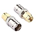 DHT Electronics 2pcs RF coaxial Coax Adapter SMA Male to BNC Female