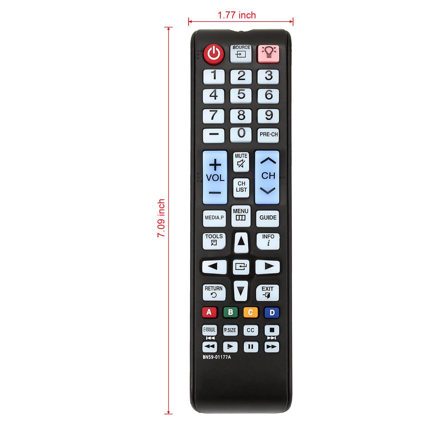 New BN59-01177A Replace Remote fit for Samsung TV UN32J4000 UN40J6200 UN50J6200 UN55J6200 UN60J6200 UN65J6200 LT24E310ND LT24E310NDZA LT24E310ND/ZA