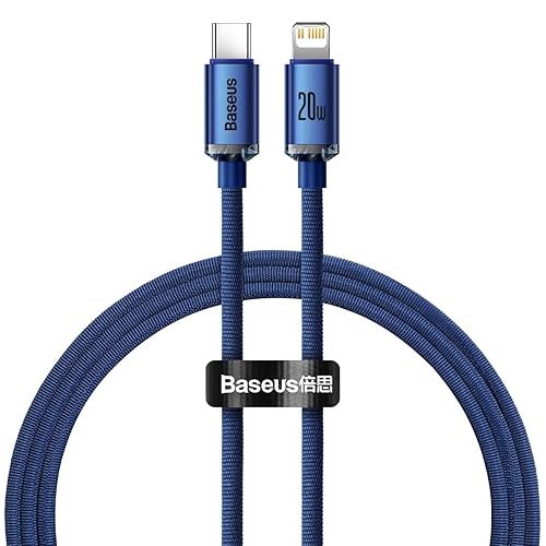 CW-FXP Baseus Crystal Shine Series Fast Charging Data Cable Type-C to IP 20W 1.2m Blue