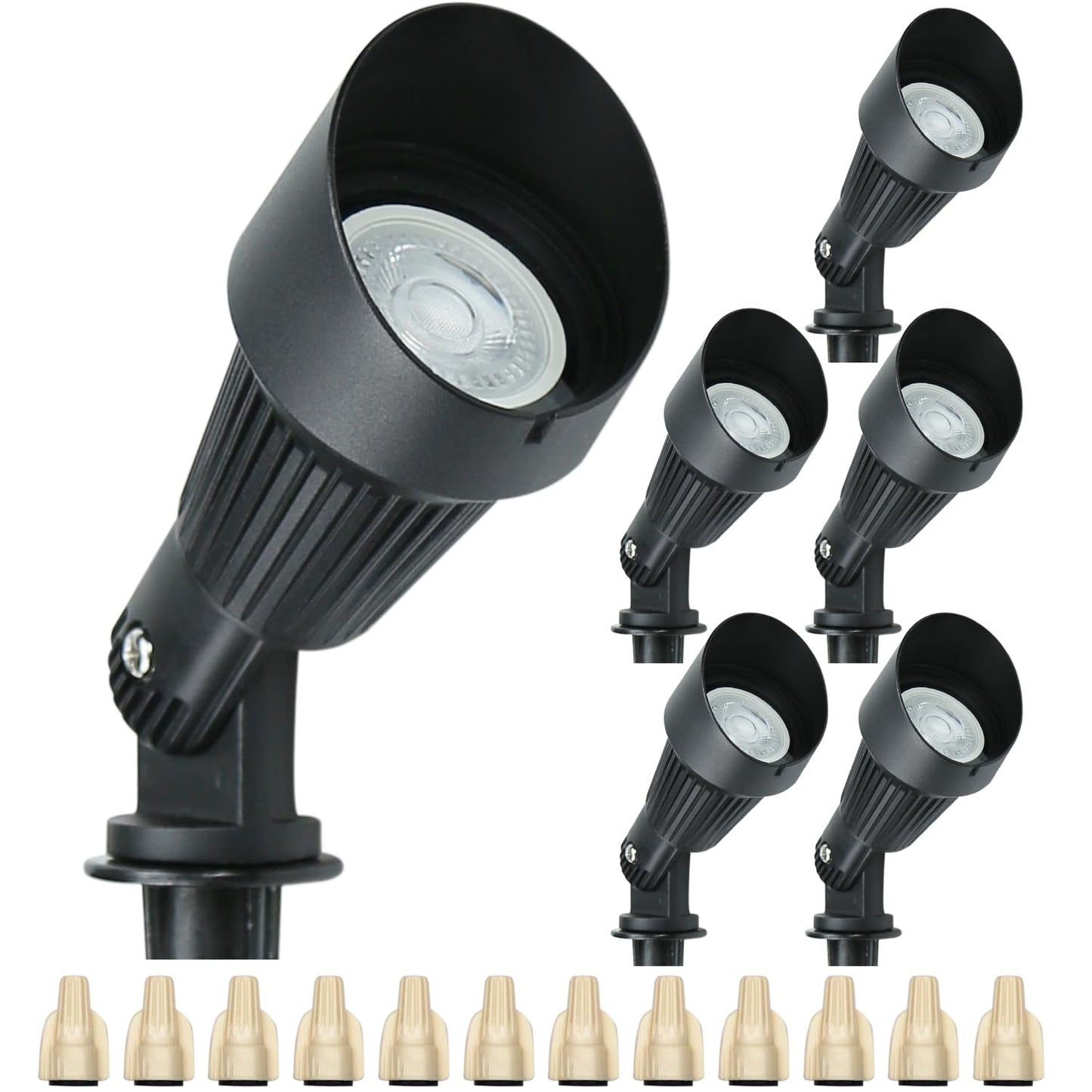 Lumina Lighting® 4W Landscape Lighting 12V Landscape Lights Low Voltage Landscape Spotlights Warm White Waterproof Outdoor Replaceable LED Bulb