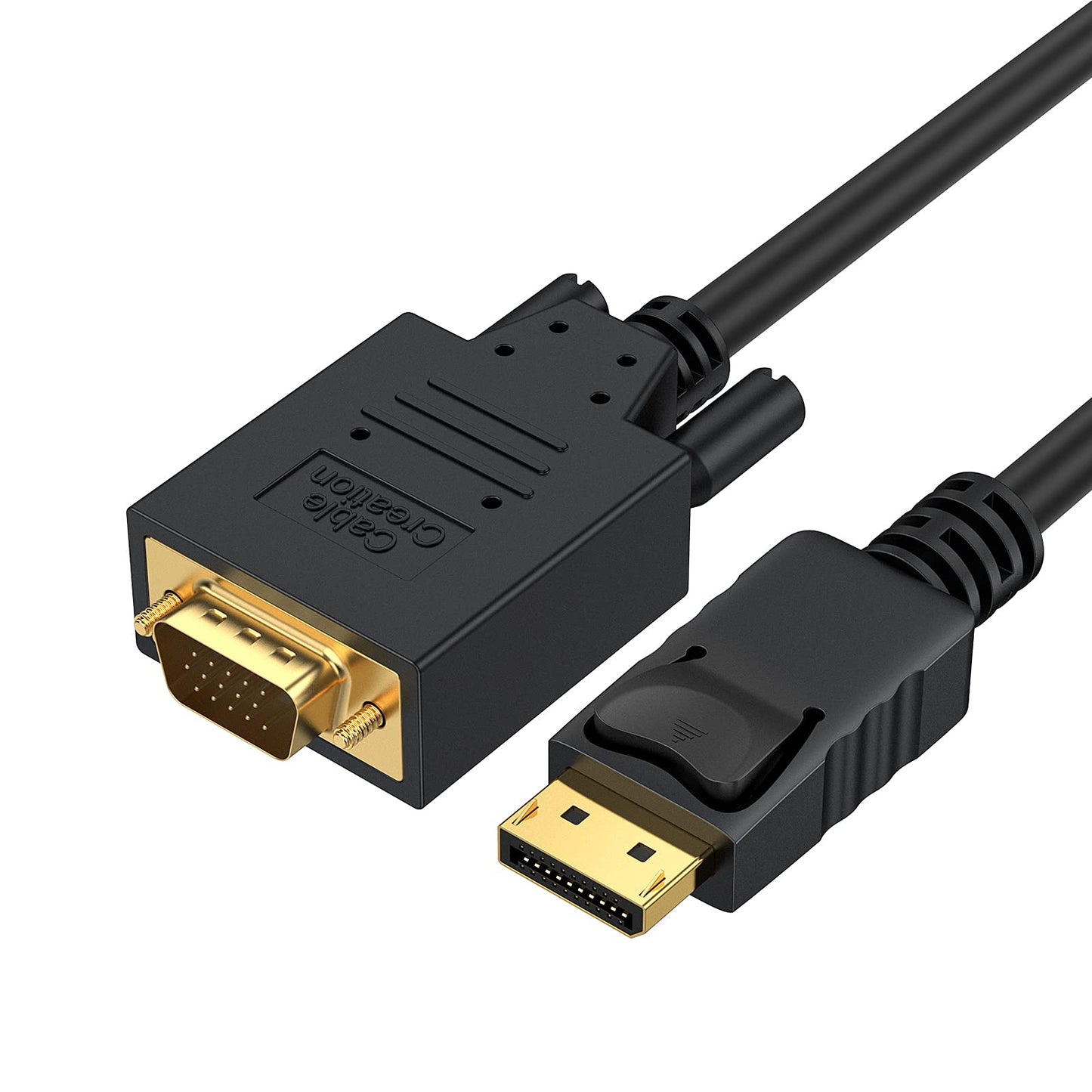 CableCreation Displayport to VGA Cable 6FT, Displayport to VGA Adapter Gold Plated 1080P@60Hz, Standard DP Male to VGA Male Cable, Compatible