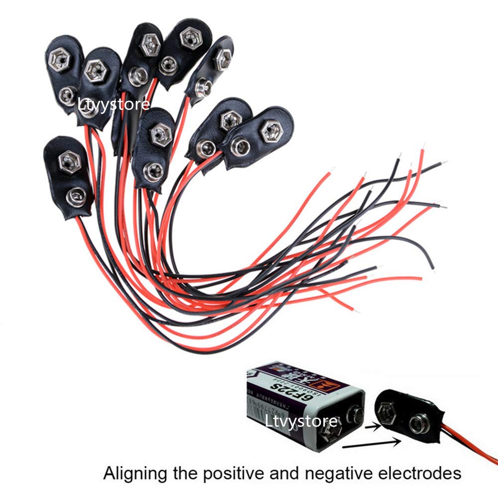 Ltvystore 30Pcs 5MM 12V White LED Pre Wired Lamp Light Bulb Prewired Emitting Diode & 30Pcs Metal 5mm LED Clip Holder Panel Mount & 10Pcs 9V Battery
