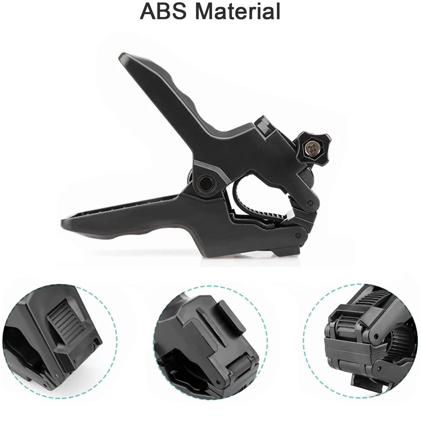 FiTSTILL Jaws Flex Clamp Mount with Adjustable Gooseneck 19 Sections Compatible with Go Pro Hero 13,12,11,10,9,8,7,6,5,4,Session