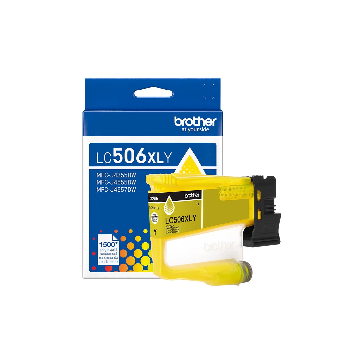 Brother Genuine LC506XLY High Yield Yellow Ink Cartridge (for use INKvestment 4355, 4555, and 4557 Printers)