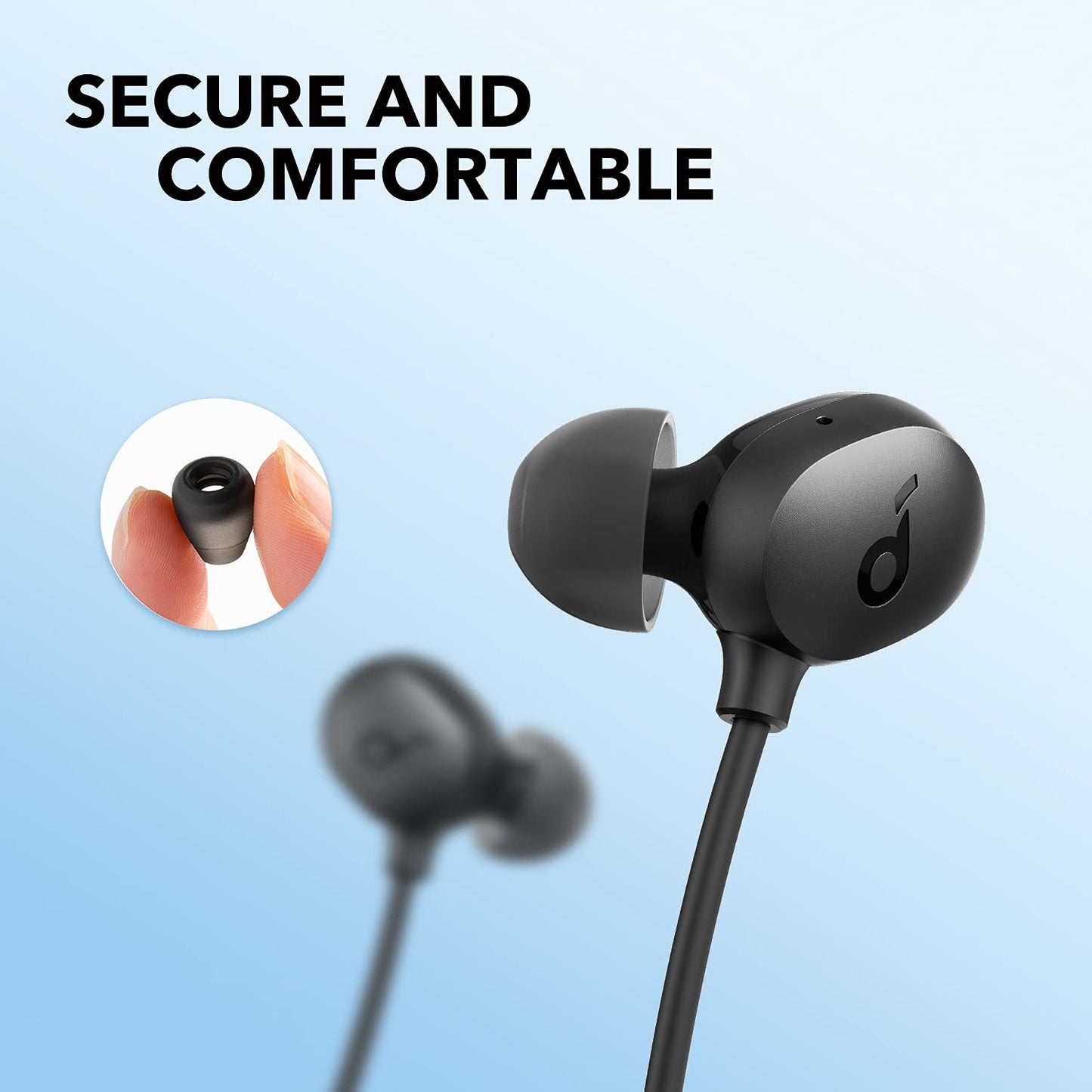 Soundcore by Anker Life U2i Wireless Neckband Headphones, 10mm Drivers with BassUp Technology, 24H Playtime, AI-Enhanced Calls, Foldable