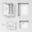 GEVINFA in-Wall TV Cable Management Kit with Power, Dual Outlets, USB-A & USB-C Ports, 9ft/109in Cord, Includes Wall Cutting Tools, Hide TV Wires for
