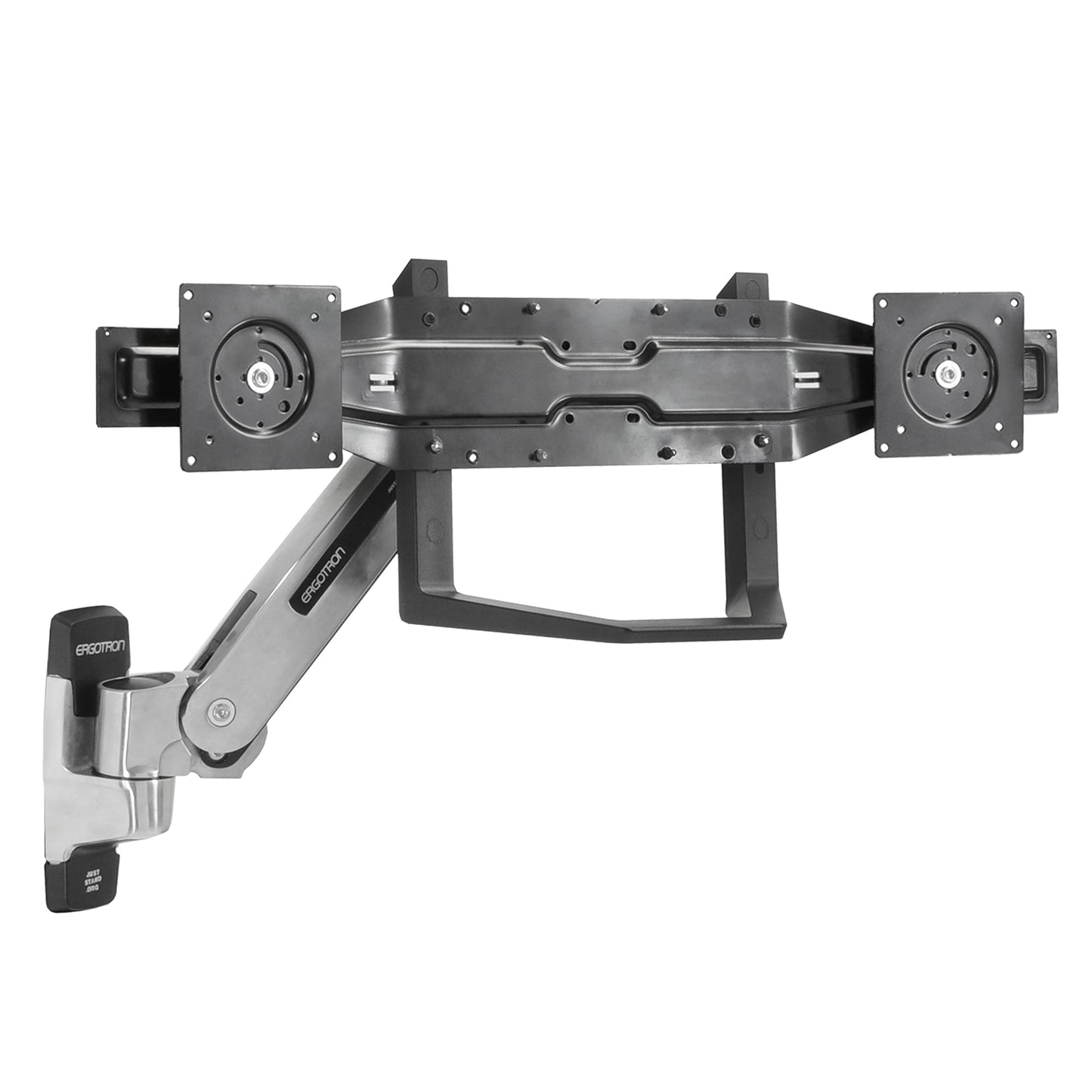 Ergotron - Dual Monitor and Handle Kit - for 2 Monitors Up to 26 Inches, 0 to 18 lbs Each - Add-on for Interactive Arm HD and VHD