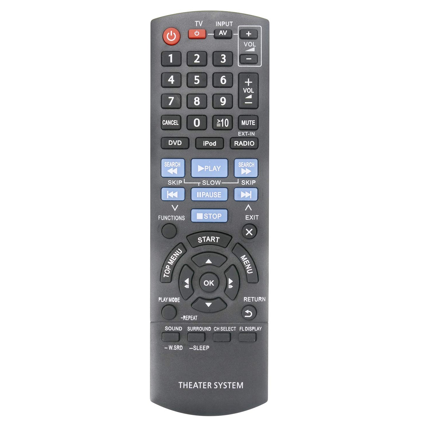 New N2QAYB000702 Remote Control fit for Panasonic DVD Home Theater Sound System SCXH170 SAXH170 SC-XH170 SA-XH170