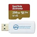 SanDisk Micro SD 256GB Extreme UHS-I Memory Card Compatible with Samsung Galaxy A24, A14 5G, A54 5G, A34 5G Model Phones SDSQXAV-256G-GN6MN - Bundle