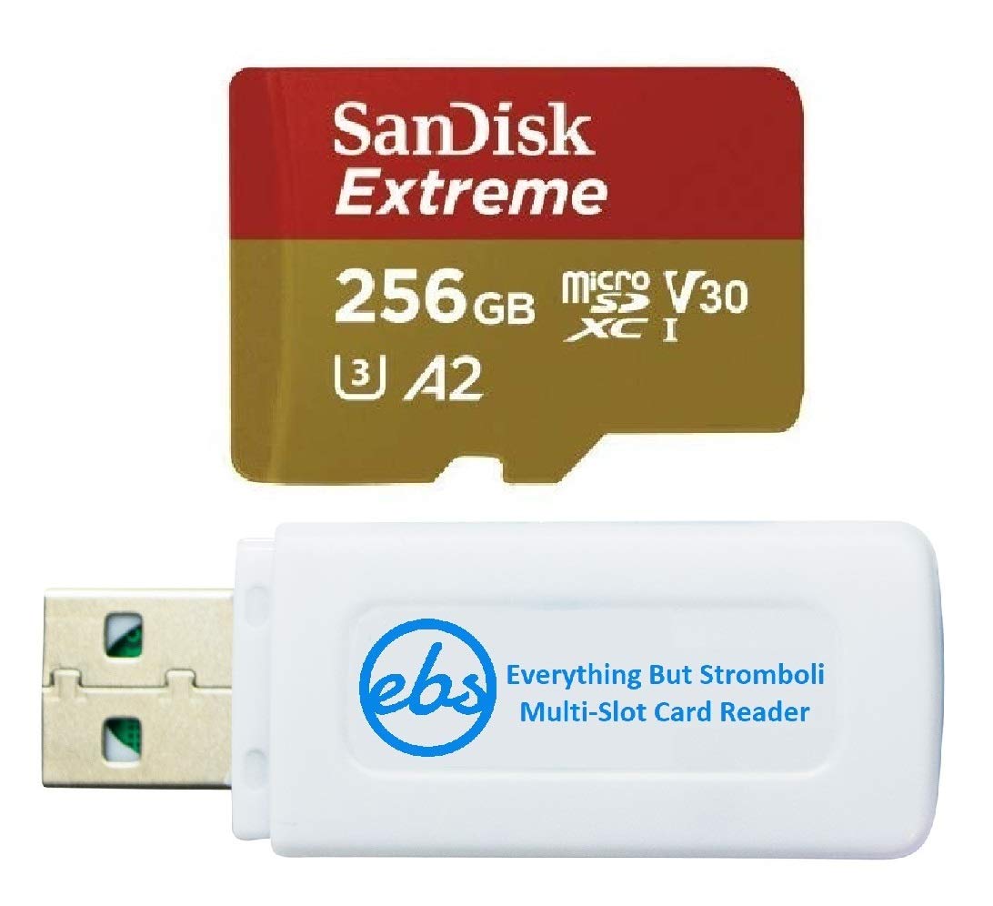 SanDisk Micro SD 256GB Extreme UHS-I Memory Card Compatible with Samsung Galaxy A24, A14 5G, A54 5G, A34 5G Model Phones SDSQXAV-256G-GN6MN - Bundle