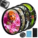 77mm Close-up Filter Kit 4 Pieces(+1,+2,+4,+10) Macro Filter Accessory Close-up Lens Filter Kit Set with Lens Filter Pouch for Canon Nikon Sony Pentax