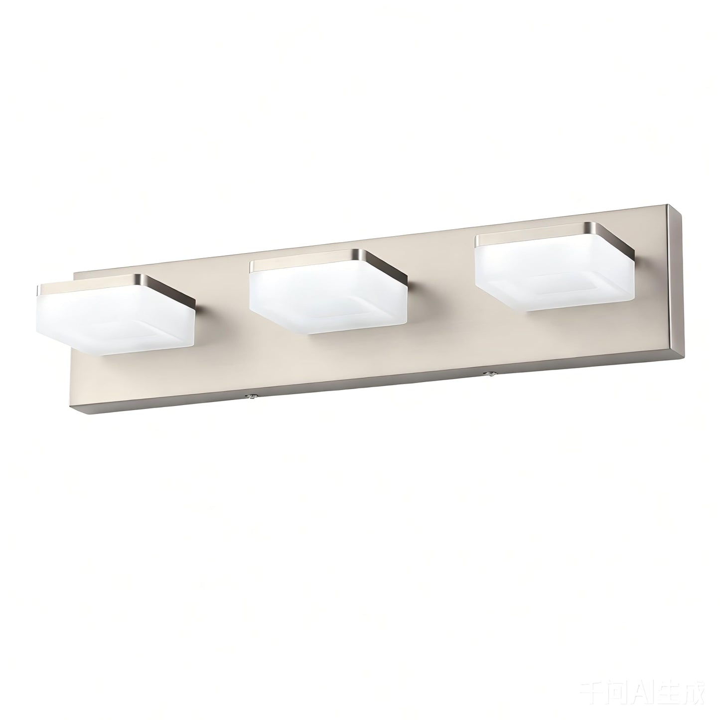 Bicrink Brushed Nickel Vanity Lights for Bathroom - 3 Light Vanity Light Fixture - Dimmable LED Wall Sconces - Daylight 5500K - Elegant Bath Light