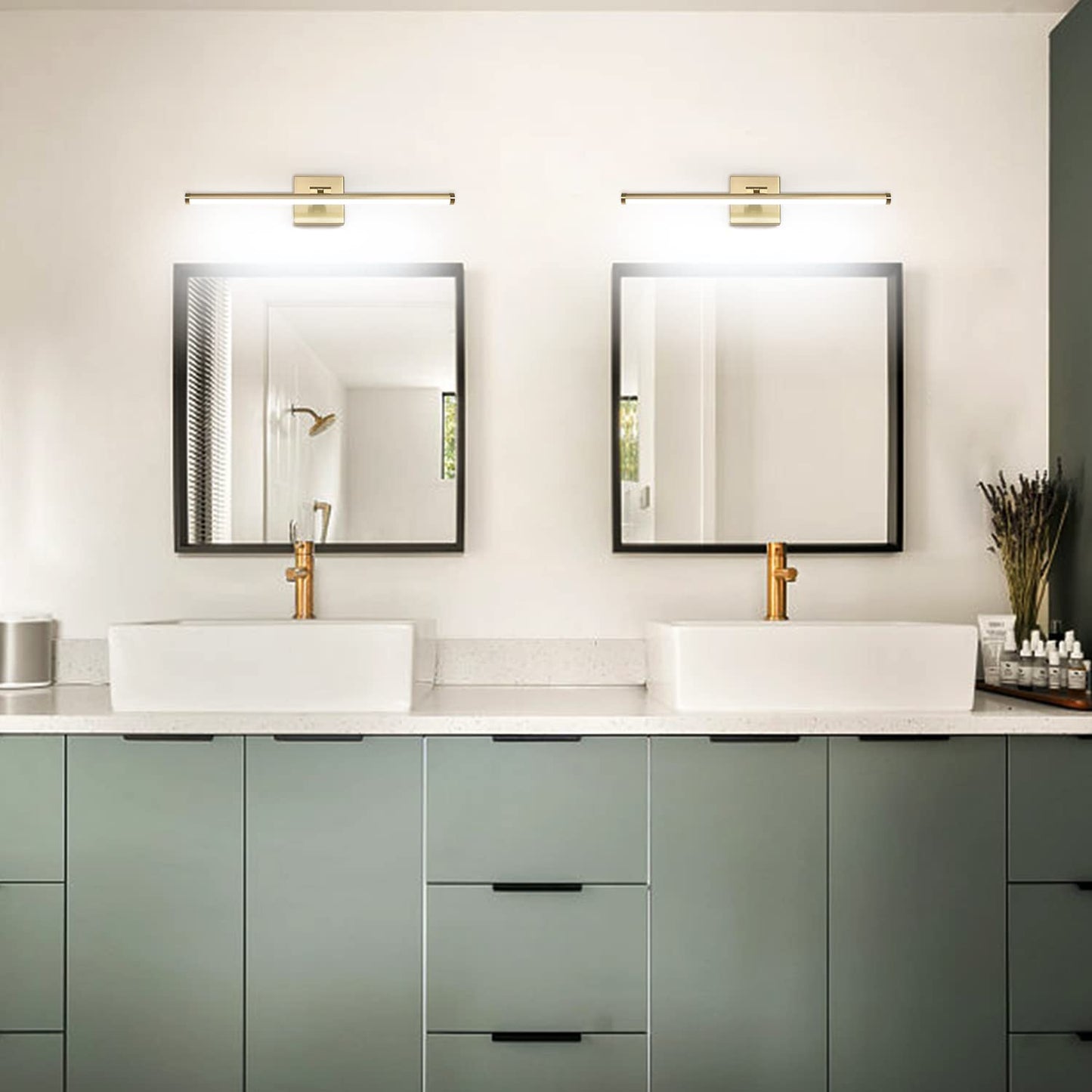 Joosenhouse Bath Vanity Light Fixtures Over Mirror Interior Bar Lighting, Modern Gold LED Vanity Light Fixtures, 23.62 Inch 14W Aluminum for Bathroom